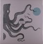 "Delta Sleep, Twin Galaxies" steht in einem Rechteck. Eine schwarz-weiße Illustration eines Oktopus mit einem blauen Kreis., 2 LPs