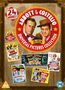 "Abbott & Costello Universal Pictures Collection", umgeben von Filmplakaten. Zwei Männer im Fokus, gelbes Schild "24 Film".