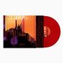 Text: "THE OSCILLATION". Rotes Vinyl auf abstraktem, orange-schwarzem Cover mit grafischen Linien und Mustern., LP