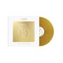 Logo mit „CASEY“ oben und „Love Is Not Enough“ unten, goldener Hintergrund mit skizzierten Gesichtern, goldene Schallplatte., LP