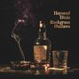 Text: "Hayseed Dixie Rockgrass Outlaws". Eine Flasche, ein Glas und ein Aschenbecher mit brennender Zigarette., LP