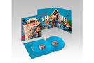 "Madness Hit Parade", "Showtime!" Zwei blaue Vinylplatten und buntes Cover mit fröhlicher Bandillustration., 2 LPs