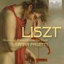„LISZT“, „Historical Transcriptions for Harp“, „ANNA PASETTI“. Ein Gemälde eines nachdenklichen jungen Mannes mit Harfe., CD