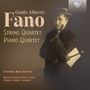 "Guido Alberto Fano, String Quartet, Piano Quintet. Ensemble Mark Rothko. Massimiliano Ferrati piano, Andrea Ferrati trumpet."

Rechts eine historische, sepiafarbene Fotografie eines Mannes mit Hut und Handschuh. Oben rechts ein Logo., CD