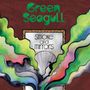 Oben: "Green Seagull", Mitte: "smoke and mirrors". Bunte, fließende Formen umgeben den Text, psychedelischer Stil., LP