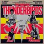 Ein Poster mit den Texten: 11 Great Songs, The Fabulous Thunderbirds, Girls Go Wild. Fotos von Musikern mit gelbem, rotem und schwarzem Hintergrund.