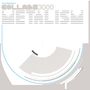 Text: "Chris Liebing/Speedy J" oben links, "COLLABS 3000" in der Mitte, "METALISM" darunter. Grafisches Kreismuster., 2 LPs