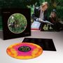 Albumcover "hackedeepicciotto LICHTUNG", farbige Vinylplatte und ein Mann, der ein Buch liest., LP