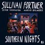 "Sullivan Fortner. Peter Washington, Marcus Gilmore. Southern Nights." Eine lebhafte Straßenszene eines Tanzes bei Nacht., LP