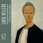 Text: „LUCIE VELLÈRE“, „La musique vient quand elle veut...“, „The music comes as it likes...“. Gemälde eines Gesichts., 2 CDs