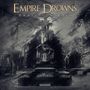 "Empire Drowns" oben, "Endless Nights" darunter. Dunkle, stimmungsvolle Landschaft mit Bäumen und einer Statue, monochromatisch., CD
