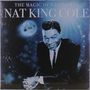 "The Magic of Christmas" und "Nat King Cole" in großen Buchstaben, darunter ein Mann in Anzug vor blauem Hintergrund., LP