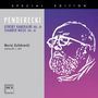 PENDERECKI: Kammermusik Vol. III. Maciej Kułakowski, Cello. Links violetter Bereich, rechts weiße Illustration eines Mannes., CD