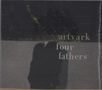 Text: "artvark four fathers". Ein Schatten von zwei Personen vor einem dunklen Hintergrund., CD