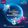"Lim Cosmic Rhapsody. Signum Classics. Zwei Astronauten in bunten Anzügen schweben vor einem großen blauen Planeten.", 2 LPs