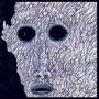 Keine erkennbaren Texte. Fantasievolle Illustration eines Gesichts mit dunklen, maskenartigen Augen und organischen Mustern., CD