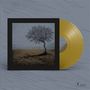 "LUMSK" in der Mitte, ein Baum mit verzweigten Wurzeln. Goldene Schallplatte, schlichtes, stilvolles Design., LP