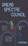 Text: “DREAD SPECTRE COUNCIL” und unten “THETANS”. Illustration: Bunte Hände und Bildschirme in dunklen Bögen., MC