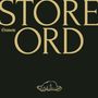 Text: "Granem STORE ORD". Illustration: Ein stilisiertes Schwein, liegend auf einem Teller. Minimalistischer Stil., LP