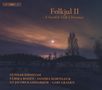 "Folkjul II: A Swedish Folk Christmas" und Künstlernamen. Dämmerungslandschaft mit Bäumen und einem strahlenden Himmel., Super Audio CD