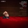 "DOUBLE CONCERTO FOR ONE", "SINFONIA 14", "PIANO TRIO", "DANIEL BÖRTZ". Ein älterer Mann sitzt in einem leeren Konzertsaal., Super Audio CD