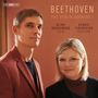 "BEETHOVEN THE VIOLIN SONATAS I" oben rechts. Zwei Personen schauen freundlich, gut gekleidet, einer in Rot, eine in Schwarz., Super Audio CD