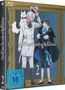 „The Case Study of Vanitas“ in eleganter Schrift. Zwei Männer in viktorianischer Kleidung, ein weißes Tier sitzt oben., 2 Blu-ray Discs