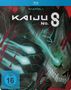 Text: "STAFFEL 1", "KAIJU NO. 8", "FSK ab 16 freigegeben". 

Illustration eines monsterhaften Wesens mit leuchtenden Augen., 2 Blu-ray Discs