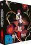 "Corpse Princess", "Shikabane Hime [Kuro]". Illustrierte Figur in Schuluniform vor dunklem Hintergrund mit Rosen. FSK 16.