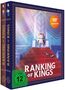 „RANKING OF KINGS“, „DVD VIDEO VERSION“, FSK 12 Symbol. Animation mit einem Kind auf einem Thron, rote Treppe., 4 DVDs
