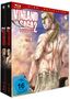 "VINLAND SAGA SEASON 2 Vol. 1" steht auf der Box. Ein muskulöser Mann mit langem Haar schaut über die Schulter., 4 DVDs