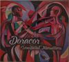 "Doracor, Unexpected Intersections." Illustration zweier abstrakter Figuren in bunten, geschwungenen Linien gehalten., CD