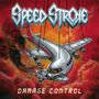 „Speed Stroke“ und „Damage Control“ in Metall-Optik. Ein Flugzeug hängt an Ketten im Himmel, umgeben von Flammen und Rauch., CD