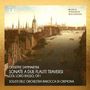 "World Premiere Recording. Giuseppe Sammartini: Sonate a Due Flauti Traversi. Stadtansicht mit Fluss und Segelbooten."