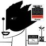 Text: "LUDUS The Seduction" und Details zur Vinyl-Neuauflage. Illustration: abstraktes Gesicht mit schwarzer Maske., LP