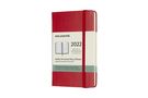 : Moleskine 12 Monate Wochenkalender 2022, Pocket/A6, 1 Wo = 2 Seiten, horizontal, Gebunden, Scharlachrot, Buch