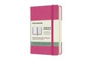 : Moleskine 12 Monate Wochen Notizkalender 2022, Pocket/A6, 1 Wo = 1 Seite, rechts linierte Seite, Gebunden, Bougainville Pink, Buch