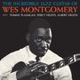 Text: "THE INCREDIBLE JAZZ GUITAR OF WES MONTGOMERY WITH TOMMY FLANAGAN, PERCY HEATH, ALBERT HEATH". Schwarz-Weiß-Foto eines Mannes mit Gitarre., LP