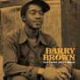 "Barry Brown Can't Stop Natty Dread." Ein Mann sitzt lächelnd in gelber Sepia-Tonung., LP