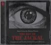 Text: "Music From the Motion Picture THE DAY OF THE JACKAL Composed and Conducted by Georges Delerue." Illustration: Ein großes Auge zeigt ein Gesicht im Auge reflektiert., CD