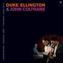 DUKE ELLINGTON & JOHN COLTRANE. Elvin Jones, Aaron Bell, Jimmy Garrison, Sam Woodyard. Zwei Musiker am Klavier und Saxophon.
