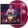"Live at Ronnie Scott's - Lee Ritenour." Oben ein Gitarrist, unten eine Band auf der Bühne. Zwei rote Vinyl-Schallplatten., 2 LPs