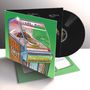 Titel: "OLDE SHIT" und "NORMAAL". Illustration einer bunten Jukebox, zeigt einen offenen Schallplattenumschlag mit Vinyl., LP
