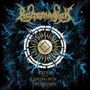 "Runemagick. Cycle of the Dying Sun. Dawn of Ashen Realms." Ein Kreis mit Mustern auf blau-schwarzem Hintergrund., LP