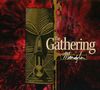 Text: "The Gathering Mandylor". Illustration mit abstraktem, maskenähnlichem Muster, rot-schwarzer Hintergrund., 2 LPs