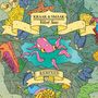 Die Bänder zeigen "Kraak & Smaak", "Velvet Seas" und "Remixed". Illustration: Ein bunter Oktopus im Meeresumfeld., LP