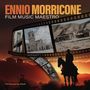 "ENNIO MORRICONE FILM MUSIC MAESTRO" - Silhouette eines Cowboys vor Sonnenuntergang, Filmstreifen mit Westernszenen., LP
