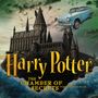 „Harry Potter: The Chamber of Secrets. Performed by MASK.“ Das Schloss Hogwarts mit einem fliegenden blauen Auto am Himmel., LP