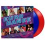 "EURO DANCE COLLECTED" mit Künstlernamen wie Technotronic und Vengaboys. Bunte Collage von Personen.