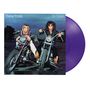 "Cheap Trick, In Color." Zwei Personen posieren auf Motorrädern, links blonde Person, rechts mit lockigem Haar, Vinyl in lila.